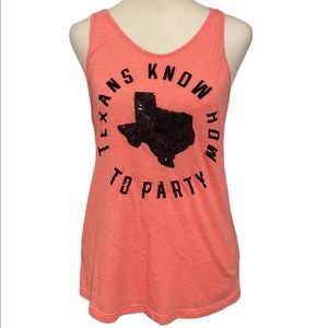 PINK VICTORIA SECRET Texans party tank top